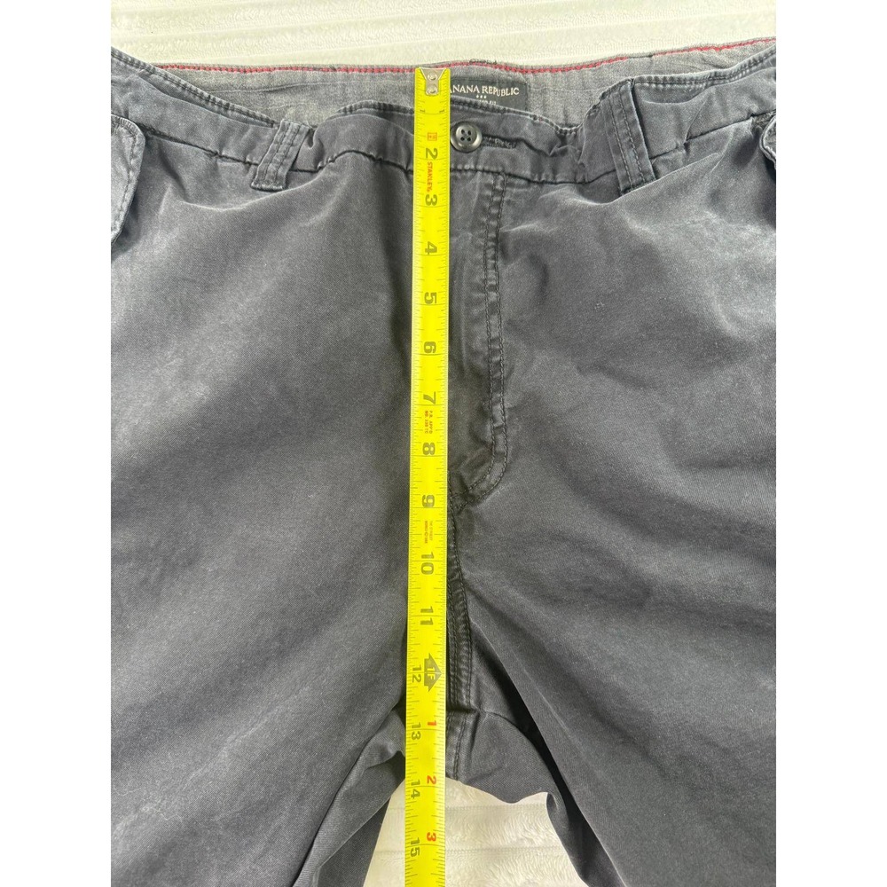 Banana Republic Mens 38x34 Tapered Surplus Cargo Pants Black Stretch - Picture 8 of 16